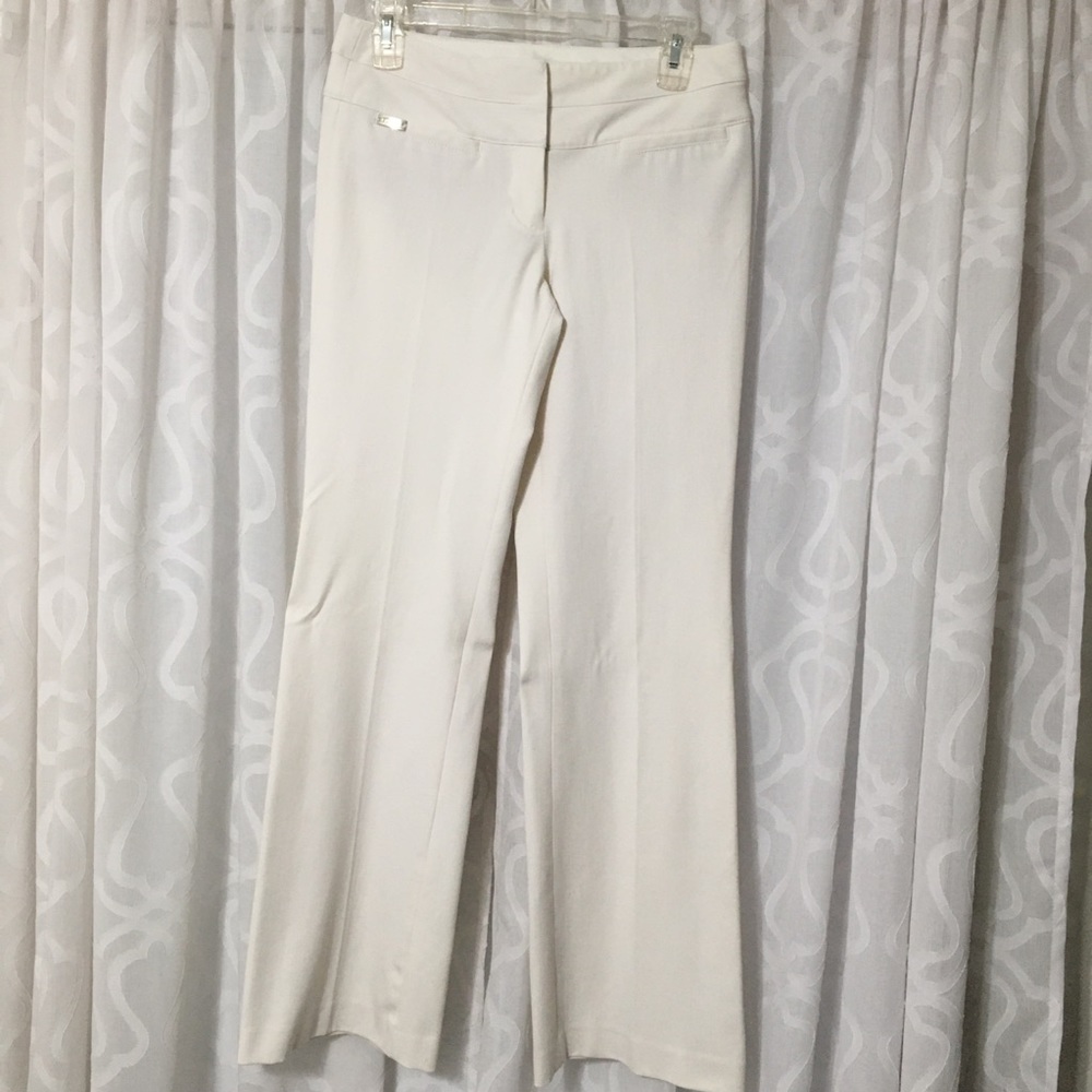 Express Editor Low Rise White Flare Trouser Dress Pants 0R